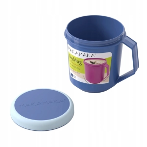 Kubek na zupę do mikrofali szczelny z uchwytem MyMug 670 ml MAKAMAKA niebieski