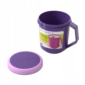 Kubek na zupę do mikrofali szczelny z uchwytem MyMug 670 ml MAKAMAKA fioletowy