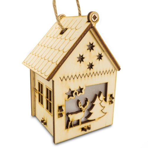 Deku - Latarenka Świąteczna drewniana Domek na świeczkę LED 7x10x6 cm.jpg