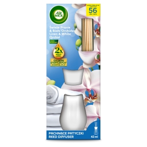 Air Wick Pachnące patyczki świeże pranie biała orchidea 42 ml