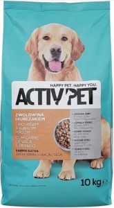 Karma sucha dla psów Activ Pet drób 10 kg