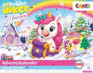 Kalendarz adwentowy Unicorn Inkee z akcesoriami do kąpieli dla dzieci 24szt