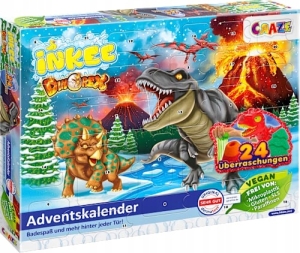 Kalendarz adwentowy Dino Inkee z akcesoriami do kąpieli 24szt