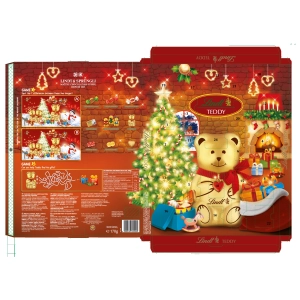 LINDT TEDDY KALENDARZ ADWENTOWY 170G 24 CZEKOLADKI MIŚ PREZENT ŚWIĘTA