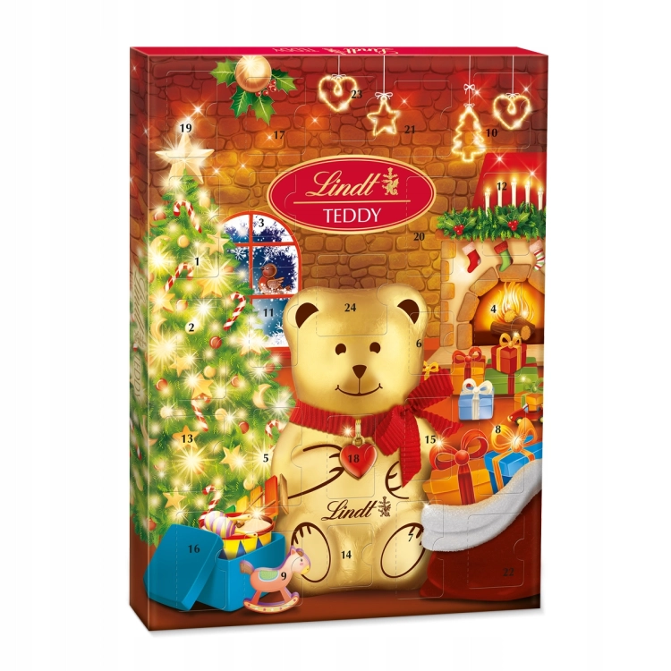 LINDT TEDDY KALENDARZ ADWENTOWY 170G 24 CZEKOLADKI MIŚ PREZENT ŚWIĘTA – zdjęcie 12