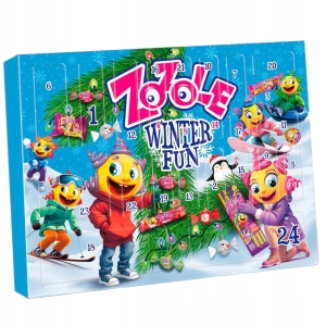 Kalendarz Adwentowy Zozole Winter Fun Żelki Cukierki Mikołaj Święta 380g