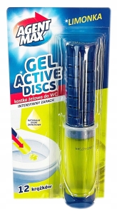 Kostka żelowa do WC Agent Max 75ml Limonka