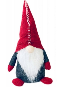 Skrzat gnom krasnal wariant męski 36 cm szary