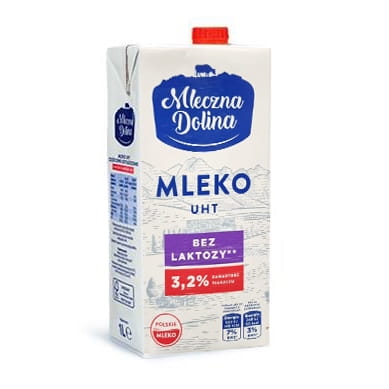 Mleko UHT BEZ LAKTOZY 3,2% Polskie Mleczna Dolina 1 L.jpg