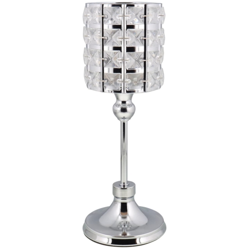 Świecznik dekoracyjny Lampion na świece tealight srebrny.jpg