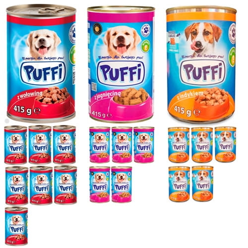 Karma mokra dla psa PUFFI Mix smaków 20x415g.jpg