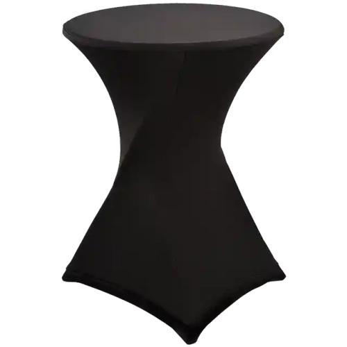 Pokrowiec na Stolik barowy Ø 80 x 110 cm czarny.webp