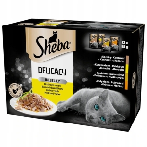 Sheba Selection Karma dla kotów w sosie Drobiowe smaki 12x85g