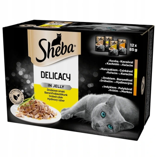 Sheba Selection Karma dla kotów w sosie Drobiowe smaki 12x85g.jpg