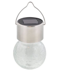 Solarna lampa wisząca 6 x 11 cm biała