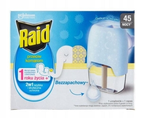 Raid Elektrofumigator Komary bezwonny 45 nocy 27ml