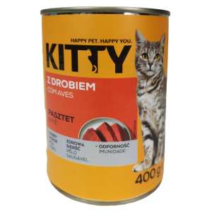 Karma mokra dla kota Pasztet z drobiem 400g Kitty 