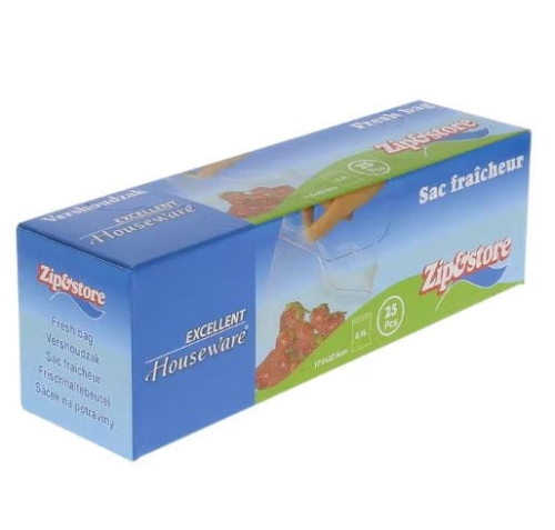 Woreczki spożywcze Excellent Houseware 25 sztuk 0.9 l.JPG