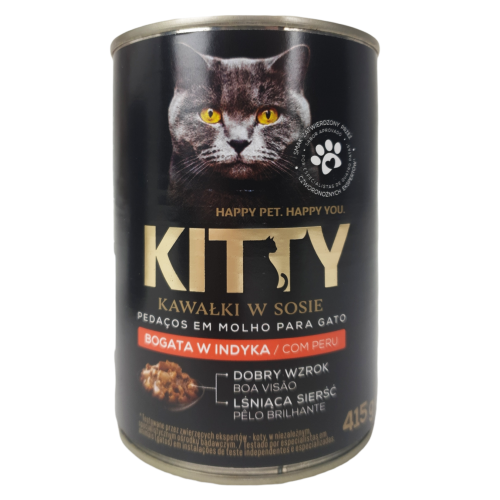 Karma dla kota Kitty Kawałki w sosie  Indyk 415g.png