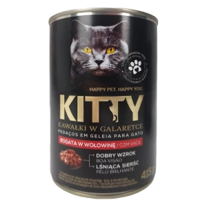 Karma dla kota Kitty Kawałki w sosie Wołowina 415g