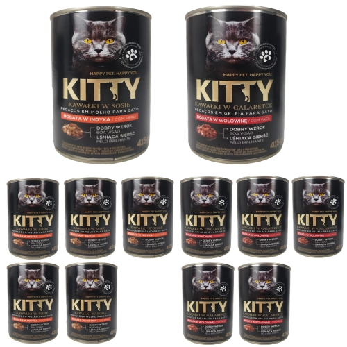 Karma dla kota Kitty Kawałki w sosie Mix smaków 12x415g.jpg