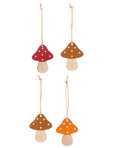 Jesienne zawieszki Różne figurki 12 sztuk Grzybki.JPG