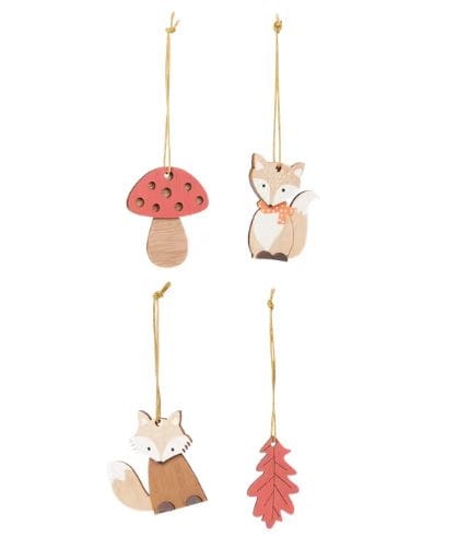 Jesienne zawieszki Różne figurki 12 sztuk Liski