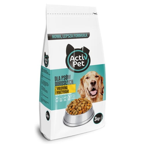 Activ Pet Karma dla psów dorosłych z wołowiną i warzywami 3 kg.jpg