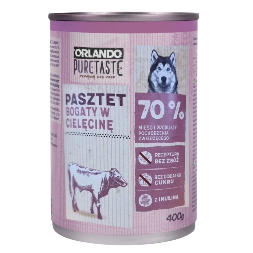 Karma mokra dla psa Pasztet Cielęcina 400g Orlando Pure Taste.jpg