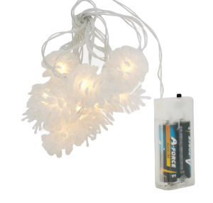 Zimowy łańcuch świetlny LED Szyszki 165 cm