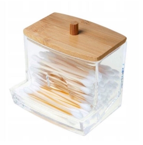 POJEMNIK ORGANIZER NA PATYCZKI DO USZU BAMBUSOWY