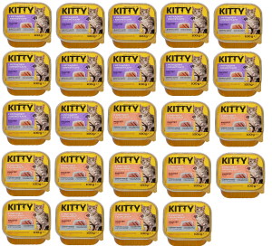Karma mokra dla kota Pasztet mix smaków 24 x 100g Kitty
