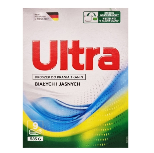 ULTRA Proszek do prania tkanin BIAŁYCH I JASNYCH  585g 9 prań.jpg