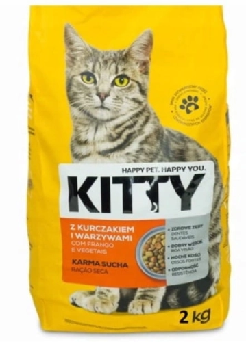 Karma sucha dla kota dorosłego Kurczak i warzywa 2 kg Kitty