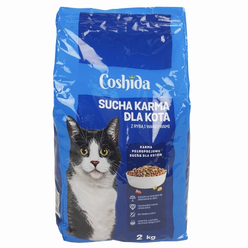 Karma sucha dla kota z Rybą i Warzywami 2kg Coshida.jpg