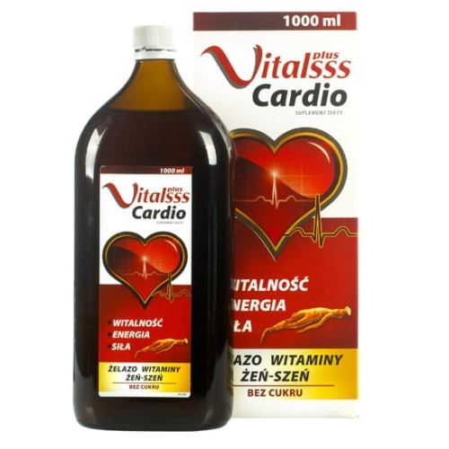 Vitalsss Cardio Żelazo Witaminy Żeń-Szeń  1L