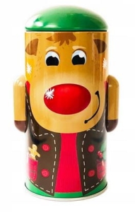 Puszka pojemnik świąteczny do przechowywania Renifer