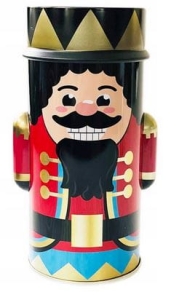 Puszka pojemnik świąteczny do przechowywania Dziadek do orzechów