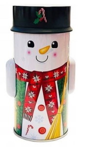 Puszka pojemnik świąteczny do przechowywania Bałwan