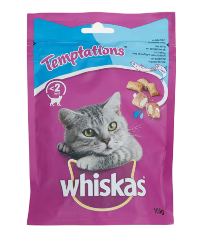 Whiskas Temptations Przysmak dla kota łosoś 105g.png