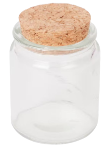 Szklany słoik do przechowywania owalny 5 x 5 x 6 cm 