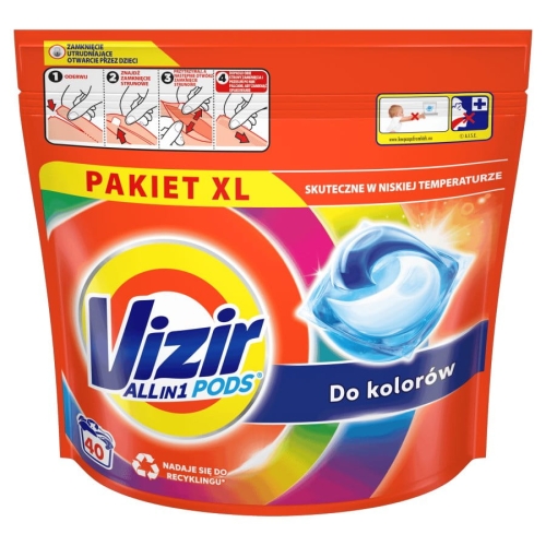Vizir ALL-in-1 PODS Kapsułki do prania kolorów 40 prań.jpg