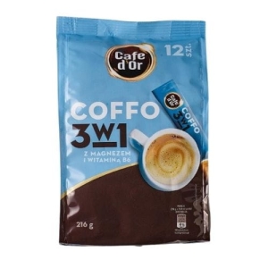 Kawa rozpuszczalna Coffo 3w1 z Magnezem i B6 Cafe d’Or 216 g 12szt. 