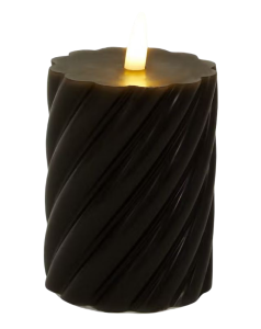 Świeca LED 7 x 9 cm czarna