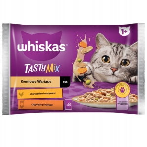 WHISKAS Adult Mokra Karma dla Kota Tasty Mix w Sosie 8x85g