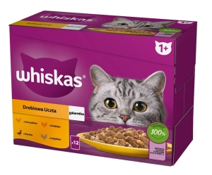Whiskas Drobiowa Uczta Karma w galaretce dla kota 12x85g