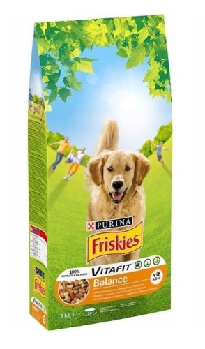 Friskies Balance Karma sucha dla psów kurczak warzywa 3 kg.JPG