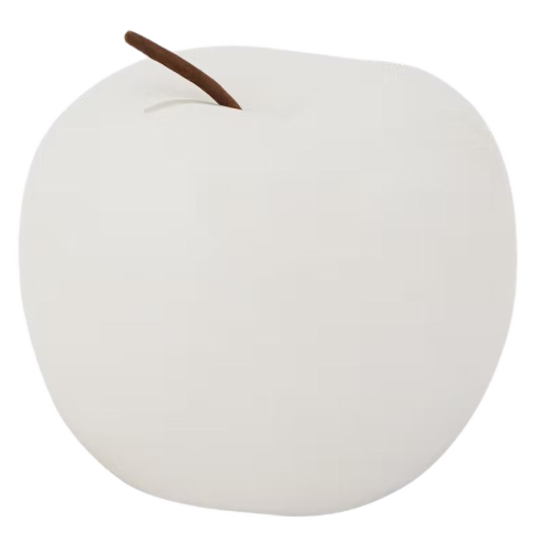 Jabłko ceramiczne połysk Ø 13 x 13 cm białe.png