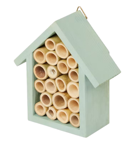 Hotel Domek dla owadów drewniany zielony 11x10 cm.png