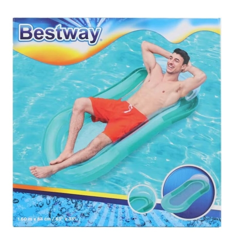 Materac dmuchany z oparciem Bestway 160x84 cm niebieski .JPG